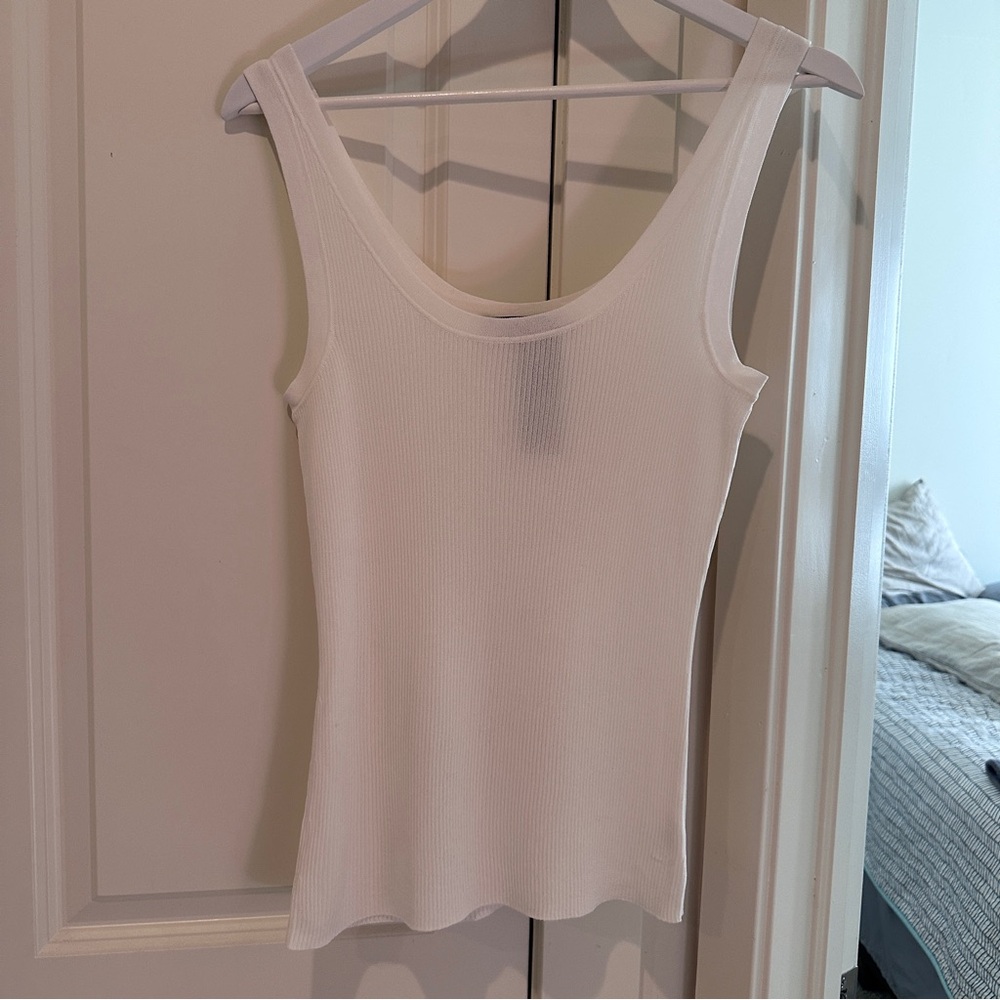 Adrianne Vittadini White Tank Top - NWOT Medium